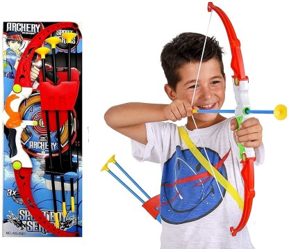 Kids Archery Set Shoot Gun Toy Bow Arrow Target Children Junior Indoor Fun Game 