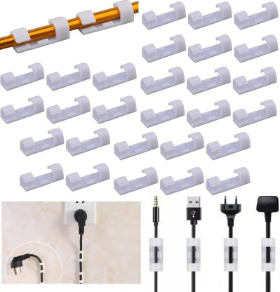 10Pcs Black Adhesive Backed Nylon Wire Adjustable Cable Clips Clamps Fit for Cable Diameter 12.5mm-15.4mm 