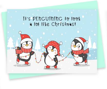Rack Jack Funny Christmas Greeting Card - Penguining To Look Like Christmas  Greeting Card Price in India - Buy Rack Jack Funny Christmas Greeting Card  - Penguining To Look Like Christmas Greeting