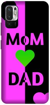 bigcraft Back Cover for REDMI NOTE 10T 5G MOM LOVE DAD PRINTED BACK COVER