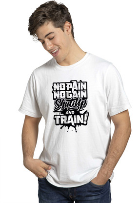 Typography Men White T-Shirt Price in 