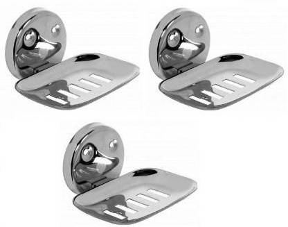 Prestige Premium Stainless Steel Oval Soap Dish Soap Holder Pack Of 3