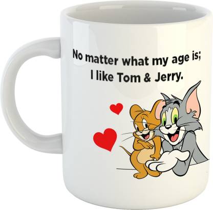 Clovez I like tom and jerry quotes cute and funny coffee mug 11oz (325ml)  Ceramic Coffee (350 ml) Ceramic Coffee Mug Price in India - Buy Clovez I  like tom and jerry
