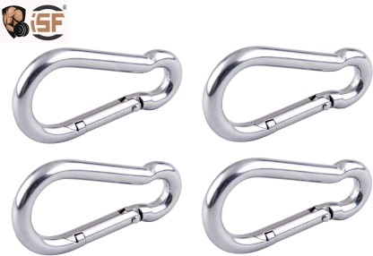 3inch TreeLeaff 2 Pcs Carabiner Heavy Duty 304 Stainless Steel M7 /M10 Carabiner Snap Hook Gauge Steel Carabiner Swivel Spring Clip for Outdoor Hiking Camping Fishing M7 