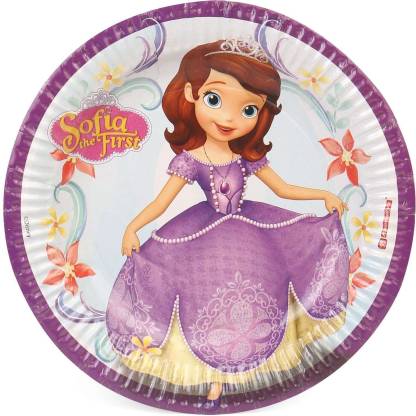 ThemeHouseParty All Disney Theme Based Party Product Cartoon Character Sofia  Princess Printed Plate Birthday Party, Kids Party, Party Supplies (10  Plate) (Sofia Princess) Chip & Dip Tray Price in India - Buy