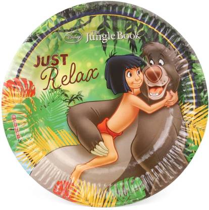 ThemeHouseParty All Disney Theme Based Party Product Cartoon Character Jungle  Book Printed Plate Birthday Party, Kids Party, Party Supplies ( 10