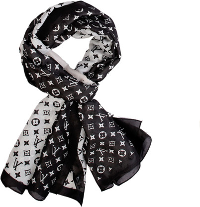 Icw Printed Art Silk Girls Fancy Scarf 