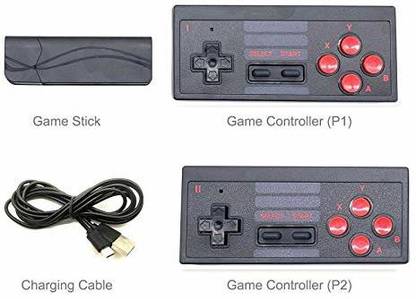 Wireless Tv Video Game Set For 2 Player Gamepad Wireless Game Box 6 Games In Built Av Out Tv Video Game Players Black Edition Price In India Buy Wireless Tv
