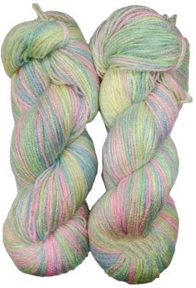 Green Colour Feather Wool Yarn for Crochet, Knitting, Rangoli, and Mat Making – (60 Meters 100g Pack ) approx main image 0