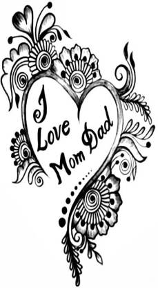 surmul I Love My Mom Dad Famous temporary tattoo for man And Woman  Temporary Body tattoo - Price in India, Buy surmul I Love My Mom Dad Famous  temporary tattoo for man