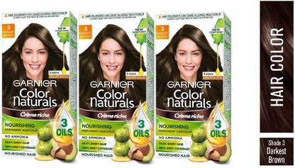 GARNIER Color Naturals Creme , Shade 1 - 3 x ( 35ml + 30 g Packs) , Darkest Brown - Price in India, Buy GARNIER Color Naturals Creme , Shade 1 - GARNIER Color Naturals Creme , Shade 1 - 3 x ( 35ml + 30 g Packs) , Darkest Brown - Price in India, Buy GARNIER Color Naturals Creme , Shade 1 -