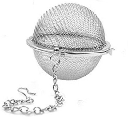 S Durable Mesh Tea Strainers Tea Infusers Flavoring Bags Ball Threaded Connection Stainless Steel with Extended Chain Hook for Loose Leaf Tea Herbal Spices & Seasonings Hanging On Teapots Cup 