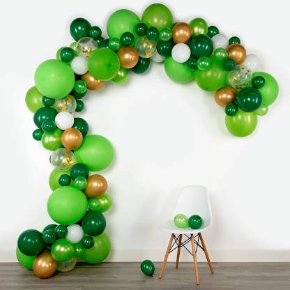 Balloon Arch Garland Kit 90 Piece Dinosaur Balloons with 16 ft Balloon Strip and