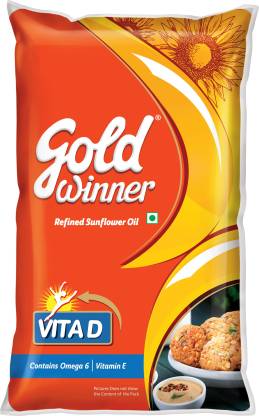 Gold Winner Refined Sunflower Oil Pouch Price in India - Buy Gold ...