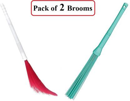 JEEBU Plastic Broom Adjustable Phool Jhadu Kharata Broom for Bathroom ...