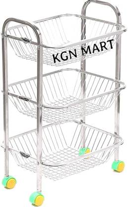 KGN MART Stainless Steel Kitchen Trolley
