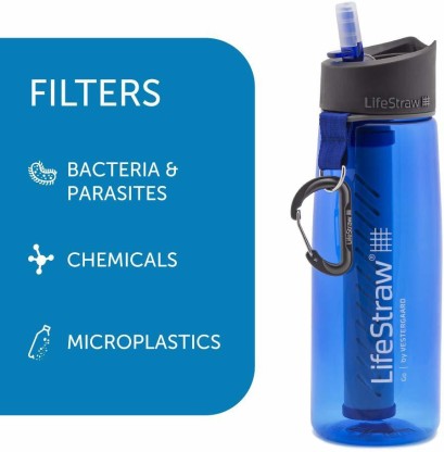 LifeStraw Play bottiglia con filtro d’acqua R la scuola e la scuola materna Con filtro a 2 stadi integrato lo sport Ideale per bambini per il campeggio i viaggi e anche la prontezza di emergenza 