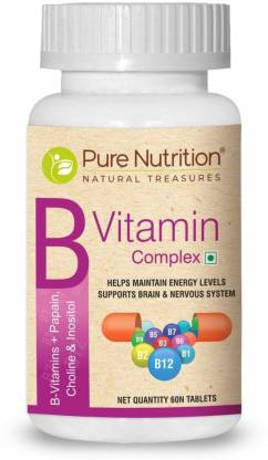Pure Nutrition Vitamin B Complex (B1,B2,B6,B12) - 60 Tablet Price in - Buy Pure Nutrition Vitamin B Complex (B1,B2,B6,B12) - 60 Tablet online at Flipkart.com