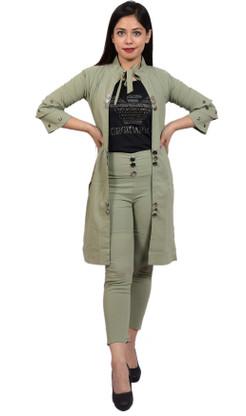 Buy Women Two Piece Dress Green Dress 