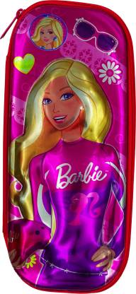  | Johnnie Boy Cartoon Character Barbie Printed 8D Zipper  Pencil Pouch,Case For Boys Water Proof (Pack Of 1 Pink) Birthday Return  Gift Barbie Art EVA Pencil Box -