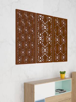 WALLMANTRA Beautiful jali cutting Design Wooden Wall Hanging Price in ...