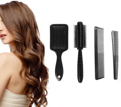 Shihen Hair Comb and Brush Set Hair Styling Salon and Home Use Men and Women for All Hair Types Color_Black 4 PCS - Price in India, Buy Shihen Hair Comb and Brush Shihen Hair Comb and Brush Set Hair Styling Salon and Home Use Men and Women for All Hair Types Color_Black 4 PCS - Price in India, Buy Shihen Hair Comb and Brush