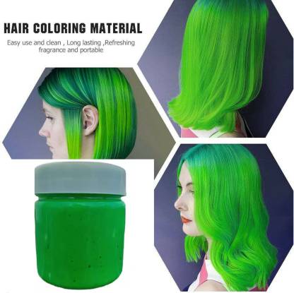 Latixmat Green Hair color wax washable instant hair colour for man and  woman , GREEN - Price in India, Buy Latixmat Green Hair color wax washable  instant hair colour for man and
