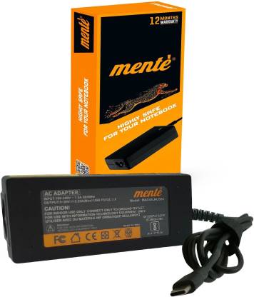 Mente Universal Laptop Charger 45W USB Type-C 5V/ Universal Adapter  Compatible with Acer, Toshiba, HP, DELL, Lenovo Laptop (Black) 45 W Adapter  - Mente : 