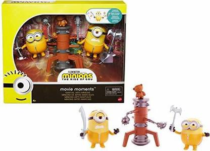 Minions Toys Gmf17 Gmf17 Buy Minions The Rise Of Gru Movie Moments Martial Arts Minions Approx 4 In Action Figure Interactive Toy With Articulation Kung Fu Movie Scene Training Accessories