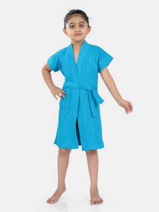Poplins Blue XXS Bath Robe - Buy Poplins Blue XXS Bath Robe Online at ...