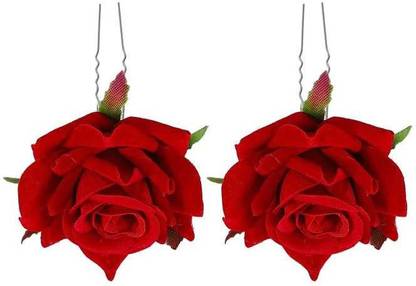 Style Craze 2 Pcs Red Rose U shape Hair Accessories Flower Hair Clip For Woman Vintage Wedding Bridal Hairpins Hairstyle Design Tools Bun Stick Price in India - Buy Style Craze 2 Style Craze 2 Pcs Red Rose U shape Hair Accessories Flower Hair Clip For Woman Vintage Wedding Bridal Hairpins Hairstyle Design Tools Bun Stick Price in India - Buy Style Craze 2