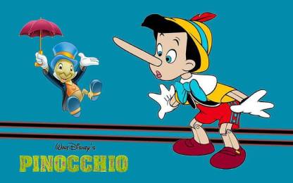 Pinocchio And Jiminy Cricket Cartoon Matte Finish Poster Photographic Paper  - Animation & Cartoons posters in India - Buy art, film, design, movie,  music, nature and educational paintings/wallpapers at 