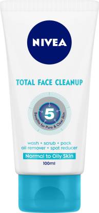 NIVEA Total Face Clean Up Face Wash  (100 ml)