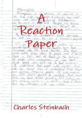 A Reaction Paper: Buy A Reaction Paper by Steinbach Charles at Low Price in  India | Flipkart.com