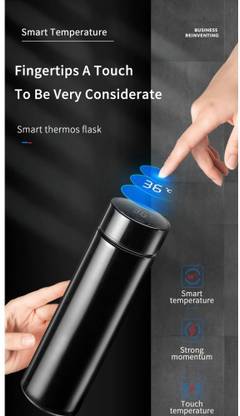 Pink Tokri Hot & Cool Double Wall LED Indicator Display Temperature Water Bottle TB789 500 ml Bottle
