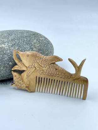 RDK Handcrafted Sandalwood Safed Chandan Fish Style Hair Comb for Men &  Women Daily Use - Price in India, Buy RDK Handcrafted Sandalwood Safed  Chandan Fish Style Hair Comb for Men &