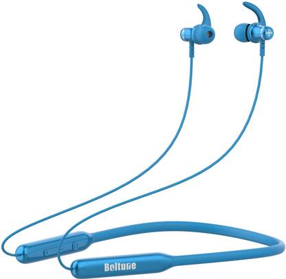 Boltune BT-335 Neckband hi-bass Wireless Bluetooth headphone Bluetooth Headset  (OCEAN BLUE, In the Ear)
