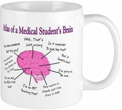 SNV Coffee Funny Atlas of a med Student Brain Pink 11oz Funny Gift1133  Ceramic Coffee Mug Price in India - Buy SNV Coffee Funny Atlas of a med  Student Brain Pink 11oz