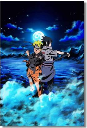 Naruto Uzumaki and Sasuke Uchiha Self Adhesive Laminated Poster |Naruto  Shippuden Wallpaper | Sticker For Gaming Room | 100% Eco Friendly 3D Poster  - Animation & Cartoons posters in India - Buy