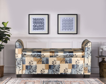 Trevi Polo Storage Bench Fabric Settee 