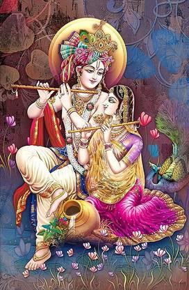 Radha Krishna HD Wallpaper on Art Paper Fine Art Print - Art & Paintings  posters in India - Buy art, film, design, movie, music, nature and  educational paintings/wallpapers at 