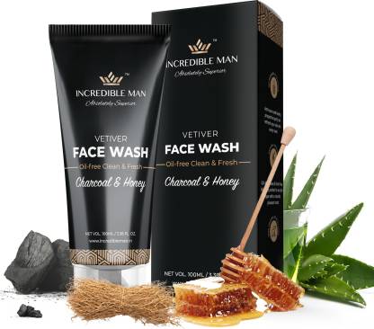 Incredible Man Charcoal & Honey  for all skin types | Deep Cleansing & Anti-pollution Face Wash