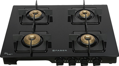 faber gas stove 4 burner glass cooktop