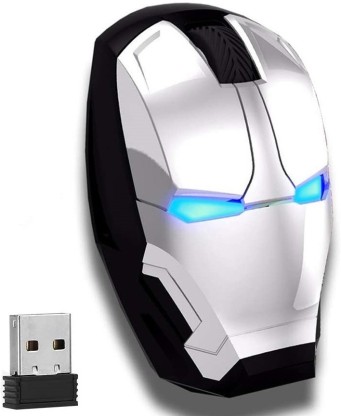 Iron Man Mouse Wireless Gaming Gamer Computer Mice Silent Button Click 2.4g USB 