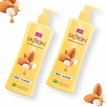 VI-JOHN SEFFRON BODY LOTION MILK ALMOND 400 GM (PACK OF 2)
