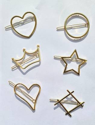 EHAWKER Free Shapes Golden Lock Hair Pins (Set of 6)/ Hair Clips/Hair  Accessories Back Pin Price in India - Buy EHAWKER Free Shapes Golden Lock  Hair Pins (Set of 6)/ Hair Clips/Hair
