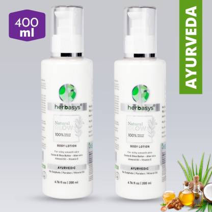 Herbasys Natural Glow Ayurvedic Body lotion (2*200 ml) (400)