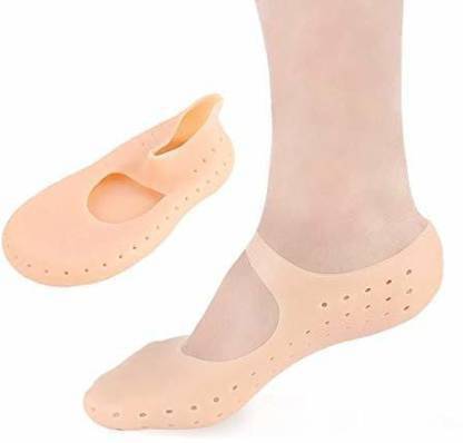 skyunion Gel Heel Pad Socks For Pain Relief Heel Support Heel Support (Multicolor) Heel Support