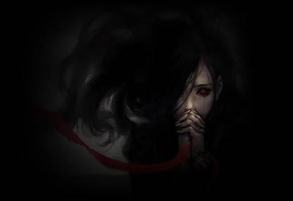 Nfbn3N8L horror blacked out eyes anime girls red eyes wallpaper Poster  Paper Print - Decorative posters in India - Buy art, film, design, movie,  music, nature and educational paintings/wallpapers at 