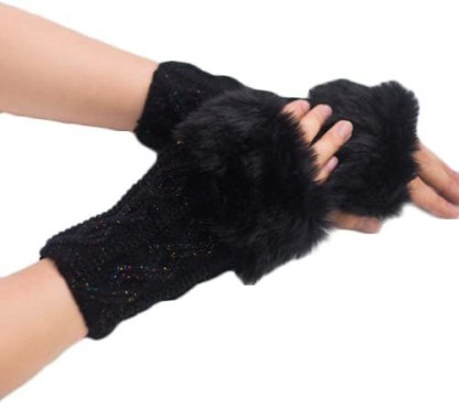 rabbit hair gloves